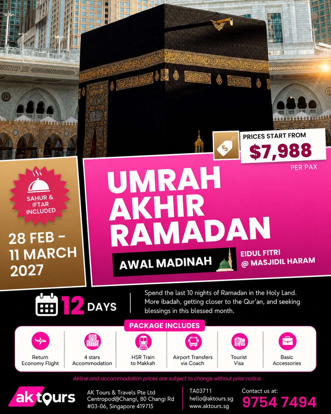 Umrah Akhir Ramadan - March (12 Days)