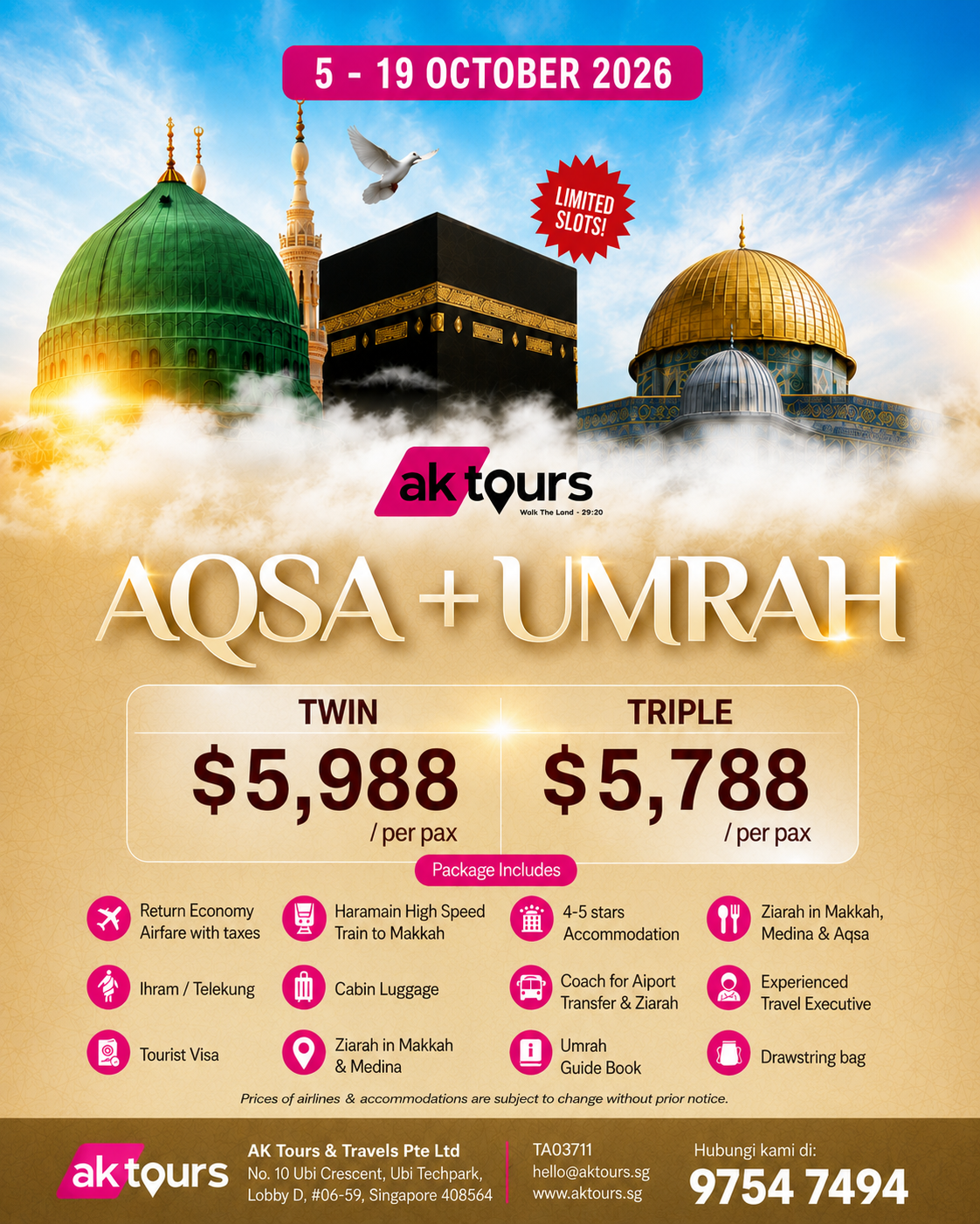 Aqsa Umrah - October 2026 (15 Days)