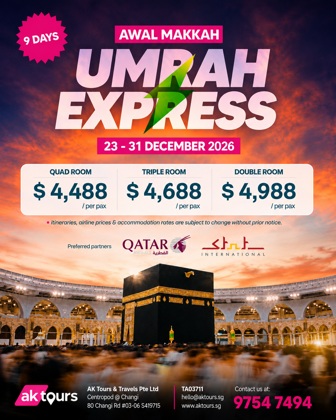 Umrah Express - Dec Holiday 2026 (9 Days)