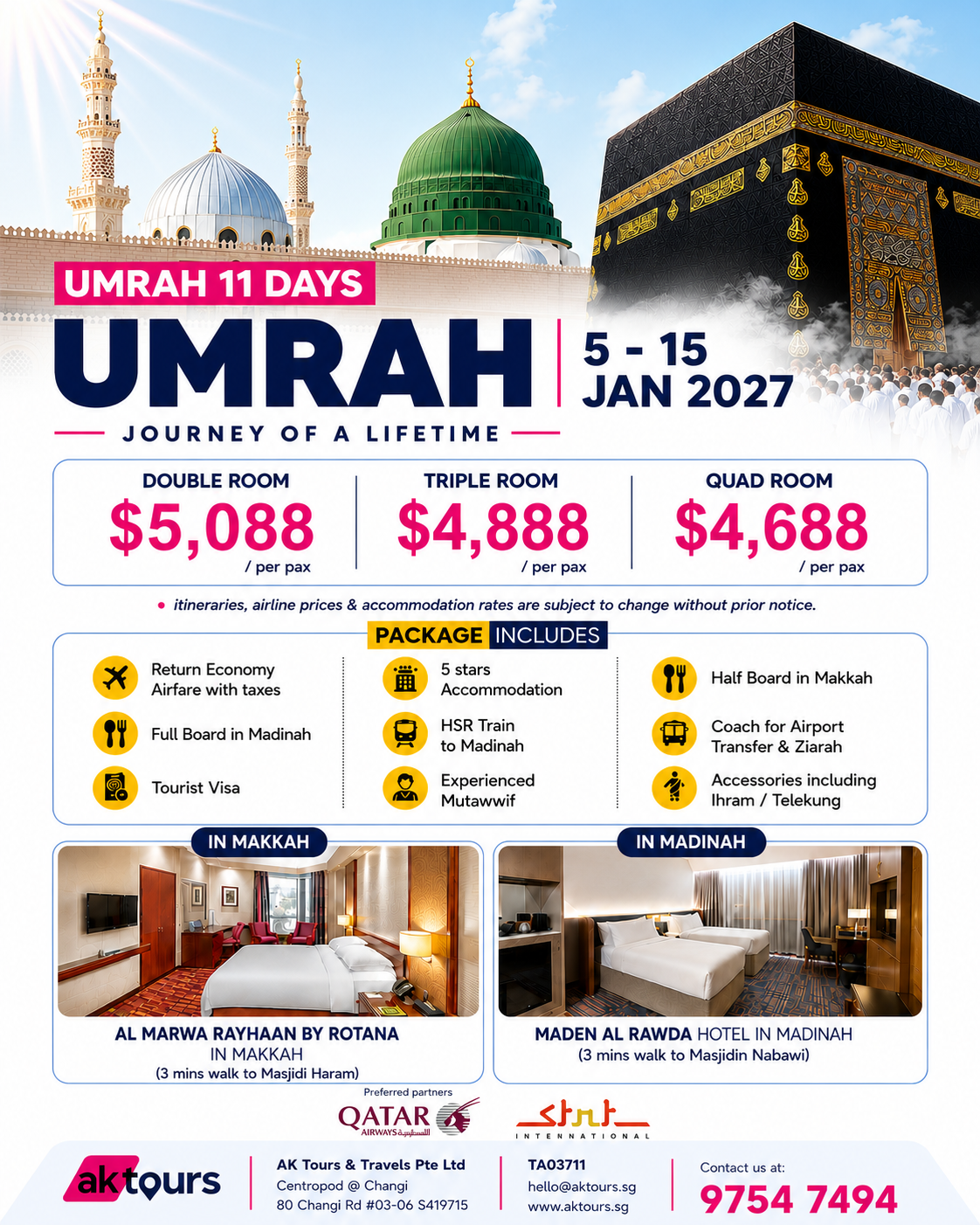 Umrah Journey Of A Lifetime - January (11 Days)