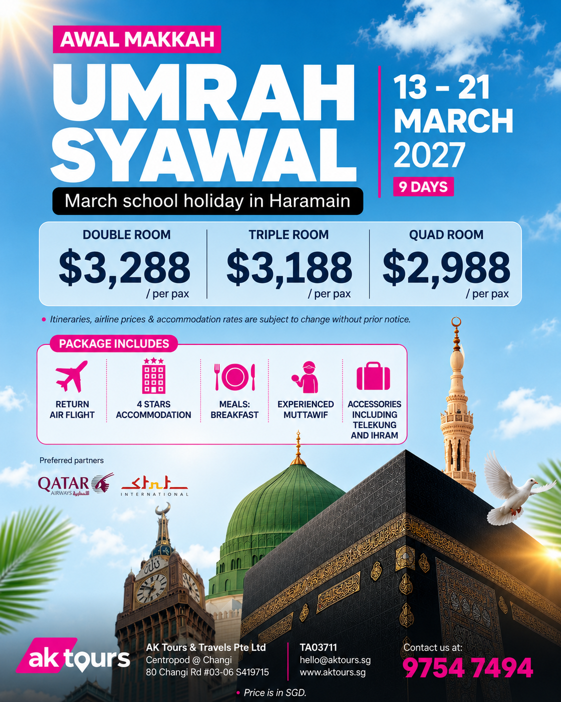 Umrah Syawal - March (9 days)