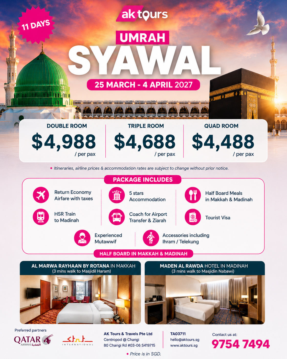 Umrah Syawal - March (11 days)