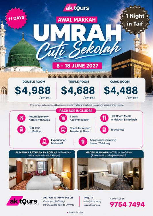 Umrah Cuti Sekolah - June (11 Days)