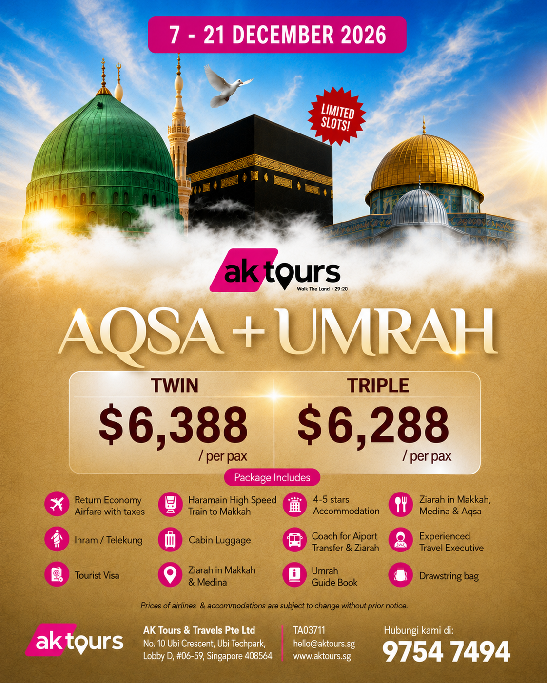 Aqsa Umrah - December 2026 (15 Days)